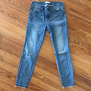 Madewell High Riser Skinny Ripped Knee Edition